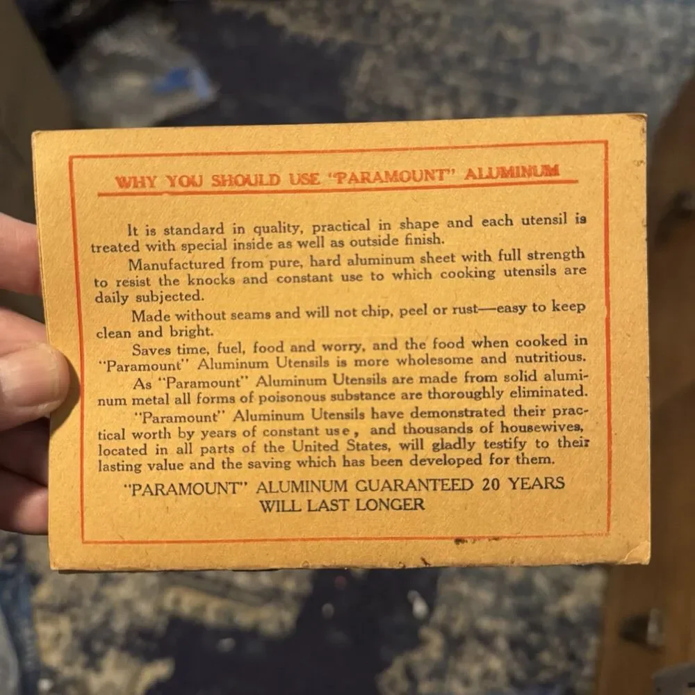 Unused Vintage 1940s Sales Register Receipt Book Paramount Aluminum Ephemera